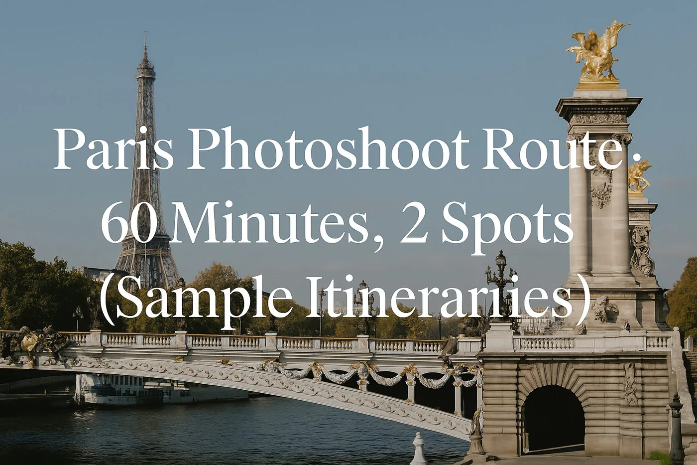 Paris Photoshoot Route: 60 Minutes, 2 Spots (Sample Itineraries)